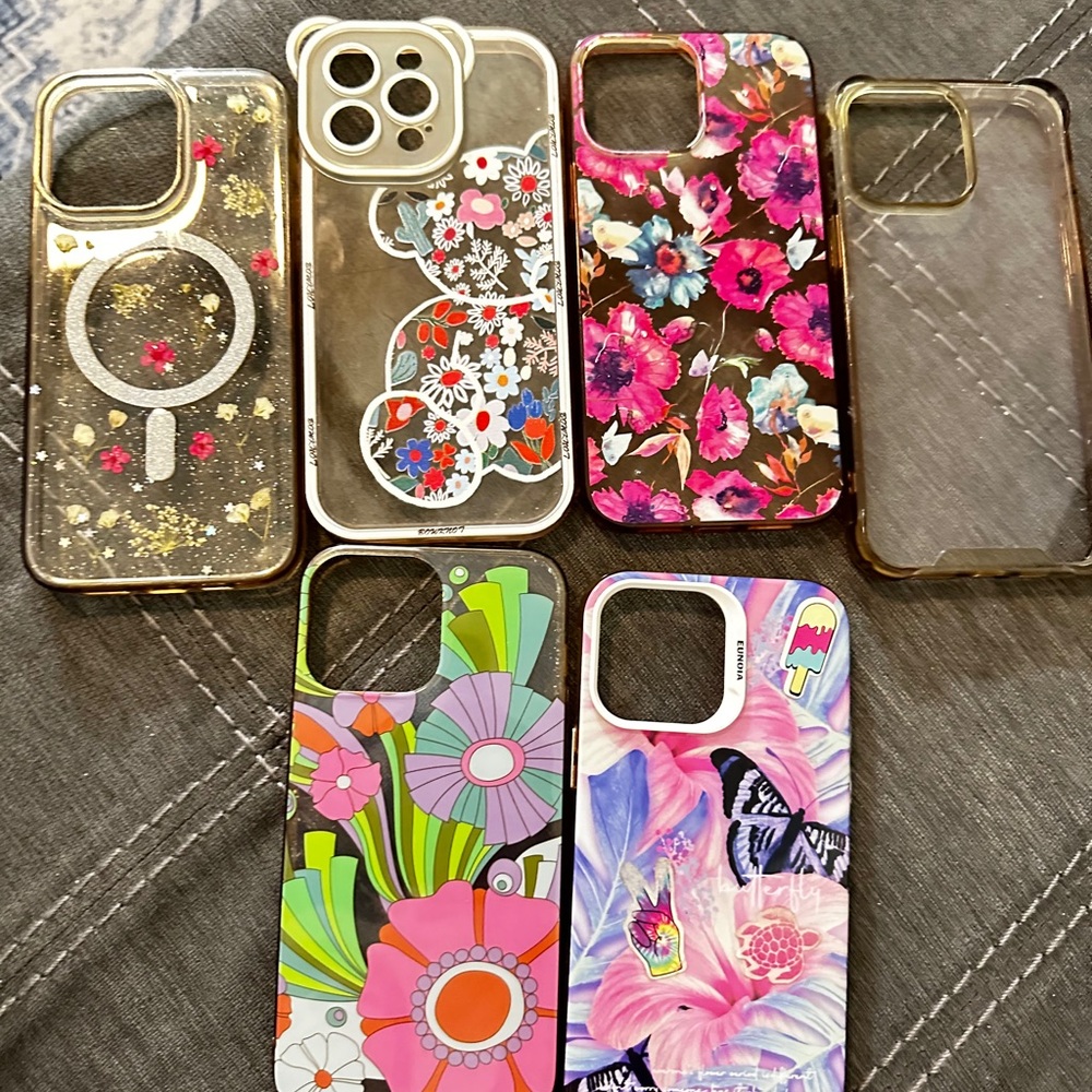 Phone Case Set iPhone 14pro Max 6 for $20